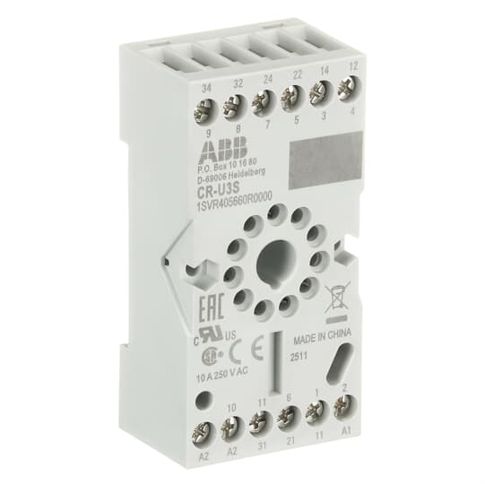CR-U3S Socket ABB Pluggable Interface Relays Accessories
