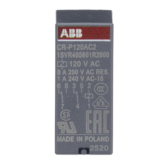 CR-P120AC2 Pluggable interface relay ABB Pluggable Interface Relays