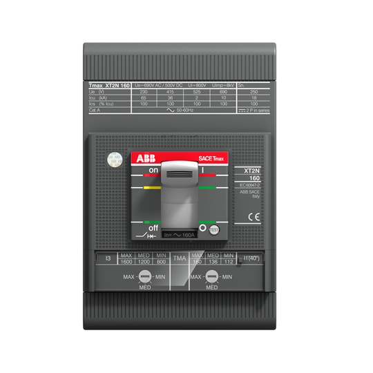 XT2S 160 MA 160 Im=960...2240 3p F F ABB MCCB - Tmax XT