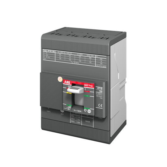 XT1B 160 TMD 125-1250 4p F F InN=100% ABB MCCB - Tmax XT