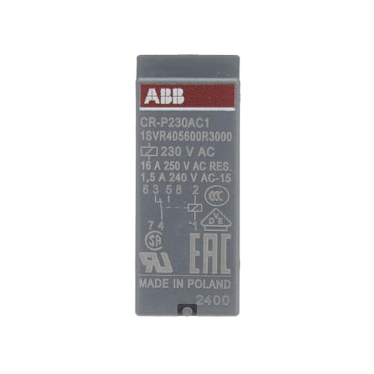 CR-P230AC1 Pluggable interface relay ABB Pluggable Interface Relays