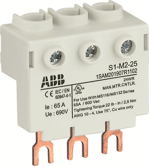 S1-M2-25 ABB Manual Motor Starters Accessories
