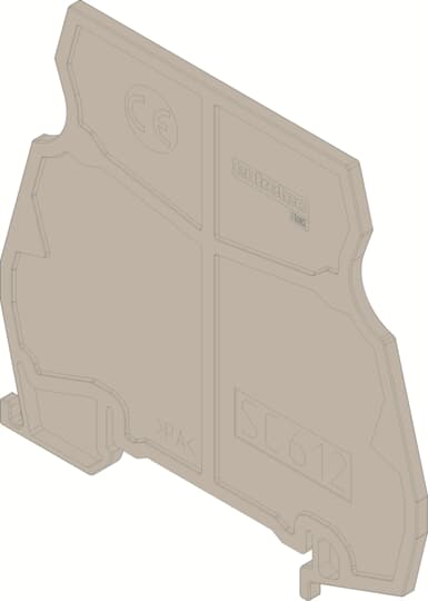 SC 612 Separator end section f. R600 ABB Interface Relays R600 Series Accessories