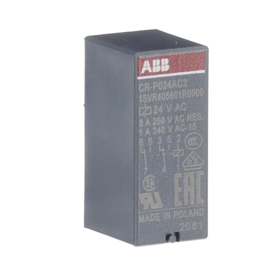 CR-P024AC2 Pluggable interface relay ABB Pluggable Interface Relays