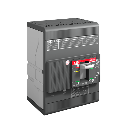XT1B 160 TMD 100-1000 4p F F ABB MCCB - Tmax XT