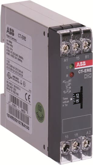 CT-ERE Time relay, ON-delay, 3-300 s, 1 c/o, 110-130V AC ABB Economy Timers - CT-E