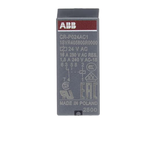CR-P024AC1 Pluggable interface relay ABB Pluggable Interface Relays