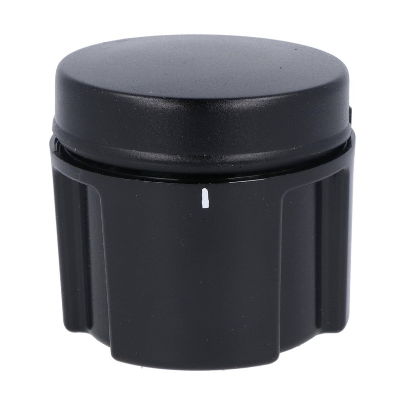 Connection module complete with cover. Ø70mm, for plastic tubes, black colour, bottom entry
