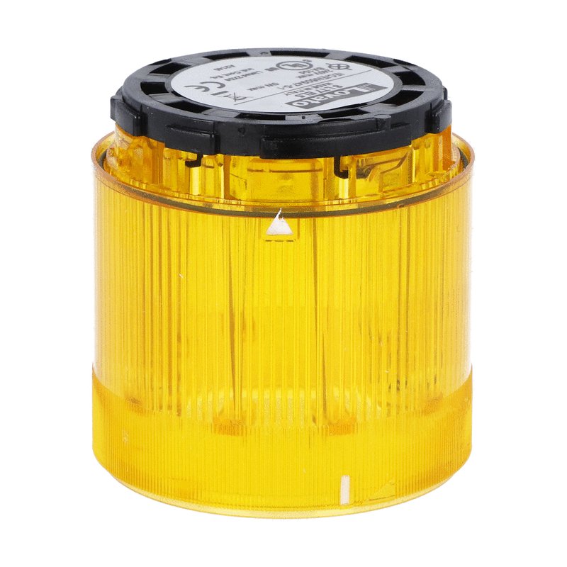 Steady light module. Ø70mm BA15D fitting, direct supply, yellow