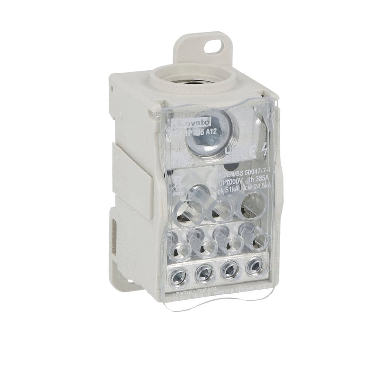 Power distribution block, single-pole, 335A, 12 terminals