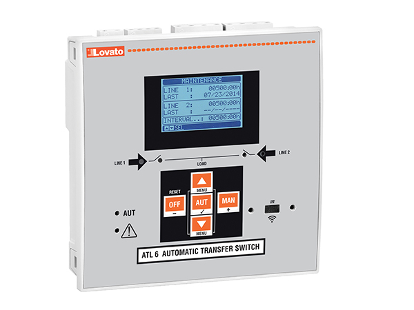 Automatic transfer switch controller with optical port for 2 power sources (144X144mm/5.7X5.7”), power supply 110...240VAC