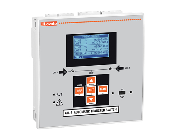 Automatic transfer switch controller with optical port for 2 power sources (144X144mm/5.7X5.7”), power supply 12...24VDC