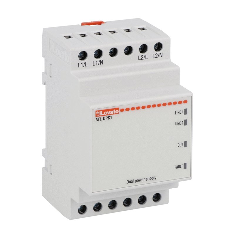 Dual power supply module for measurement and control of voltages present at supply inputs to power motorised circuit breakers/changeover switches, 110/230VAC configurable
