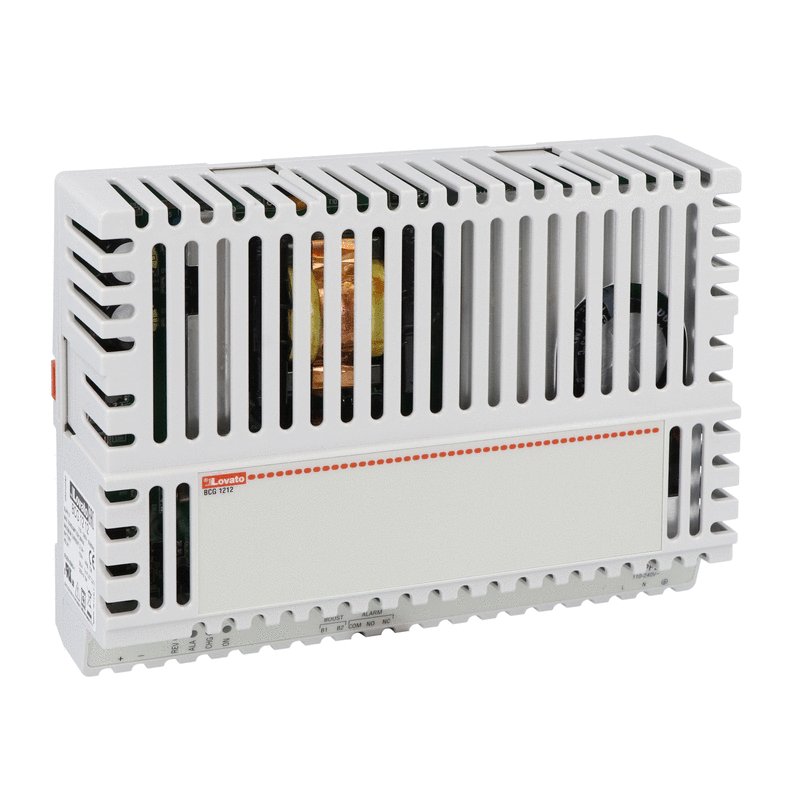 Automatic battery charger, switching BCG series, for sealed and not sealed lead-acid batteries, 1 charging level. 24VDC output, 10A
