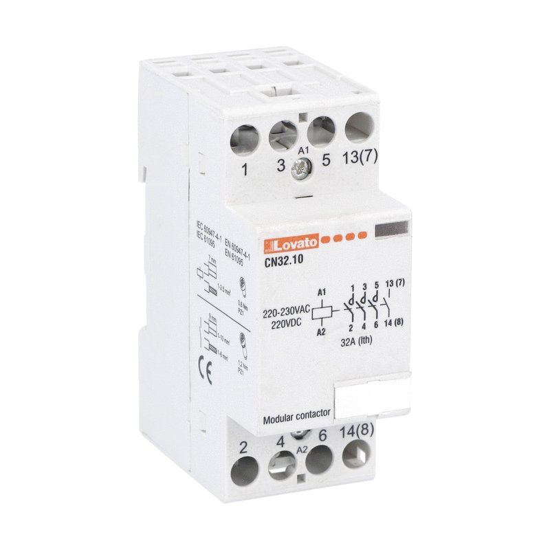 Modular contactor, three-pole or four-pole, 32A AC1, 220...230VAC (4NO)