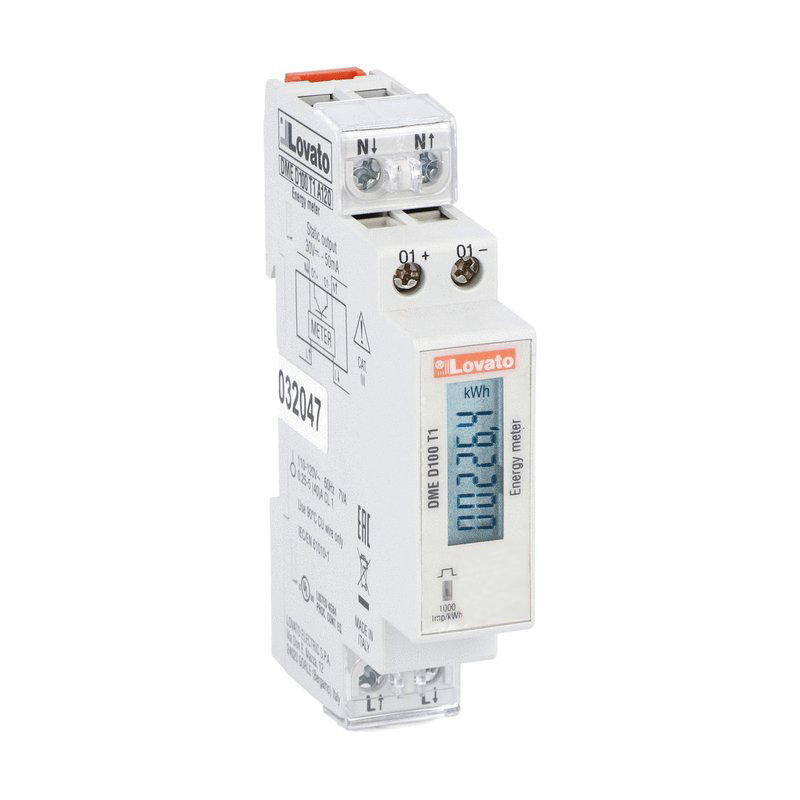 Energy meter, single-phase, non expandable, digital with LCD display, 40A direct connection, 1U, 1 pulse output, 220...240VAC