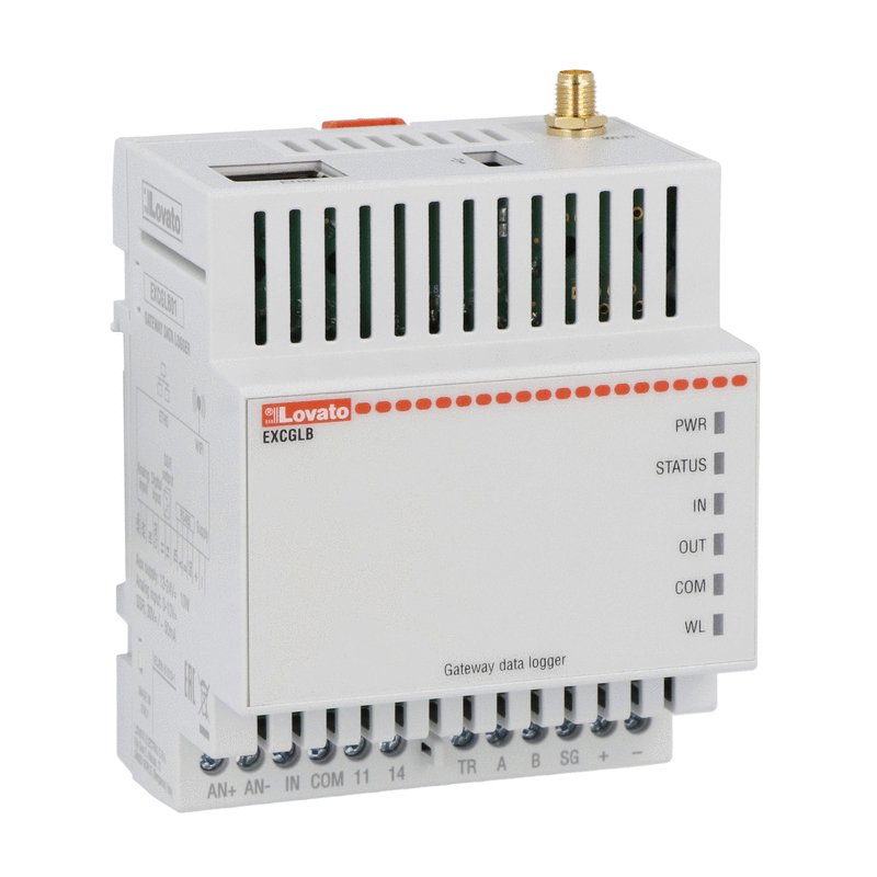Gateway data logger, 1 RS485 port, 1 Ethernet port, Wi-Fi connection