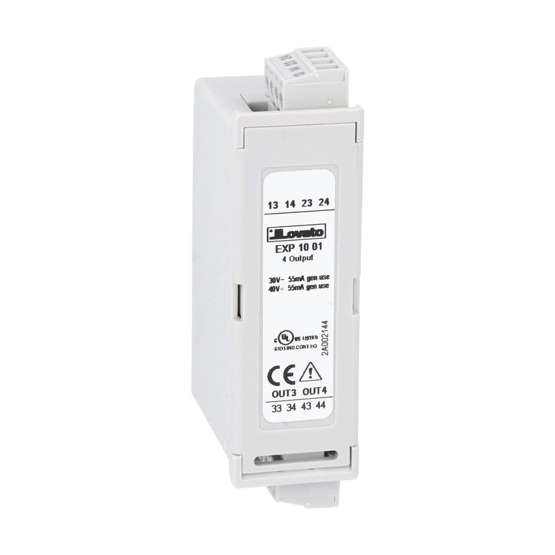 Expansion module EXP series for flush-mount products, 4 static outputs, opto-isolated