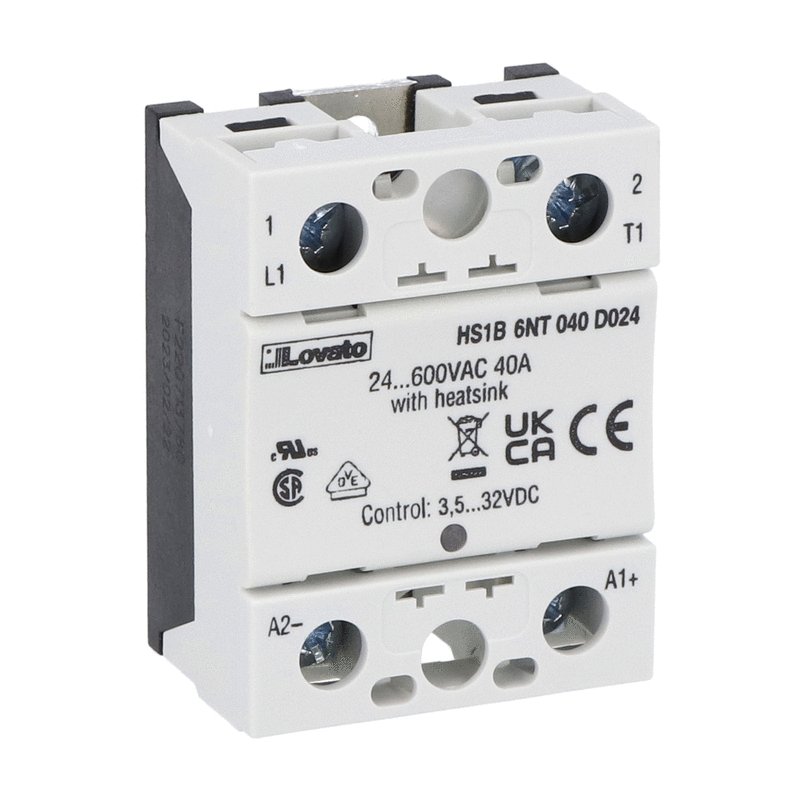 Hockey puck, single-phase, 40A, 20...265VAC/DC, screw terminals