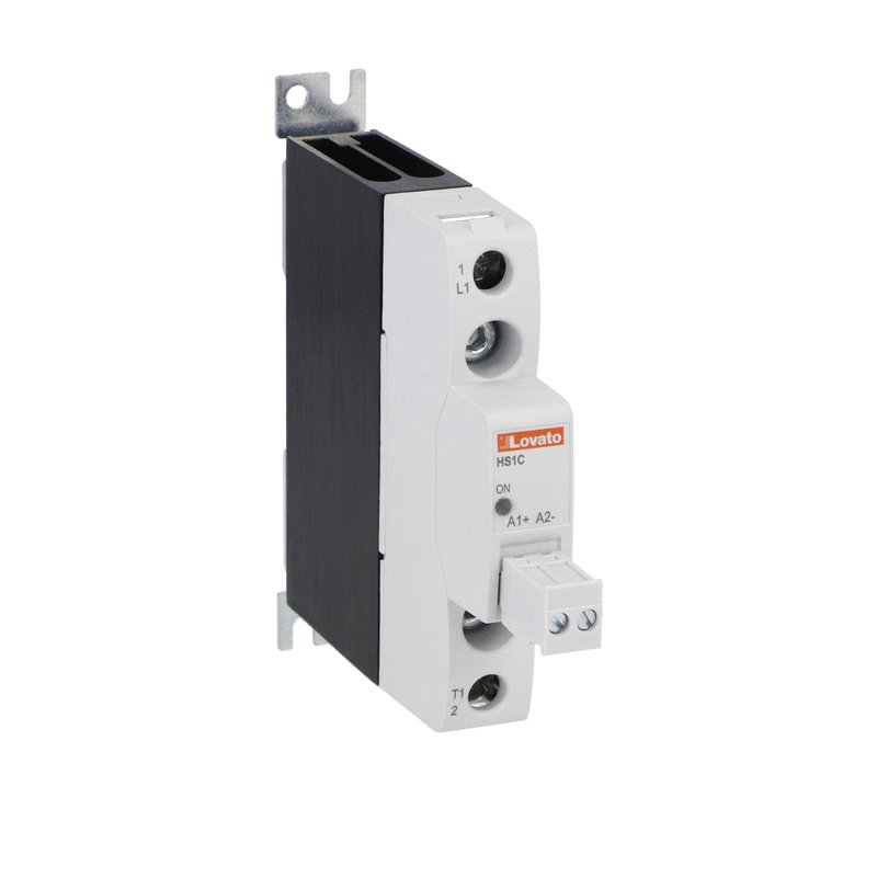 Solid state relay complete with heatsink, single-phase, 25A, 3...32VDC, screw terminals