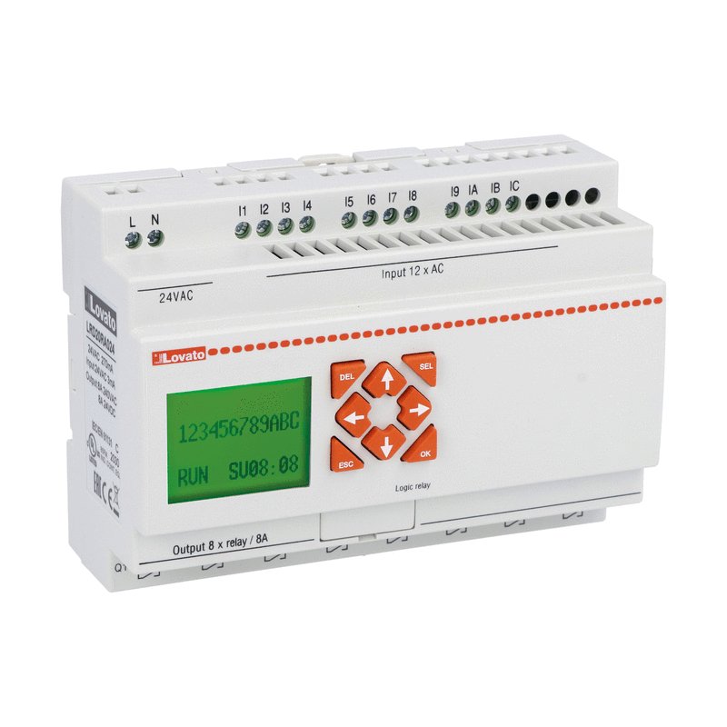 Micro PLCs, base module, auxiliary supply voltage 24VAC, 12/8 relay
