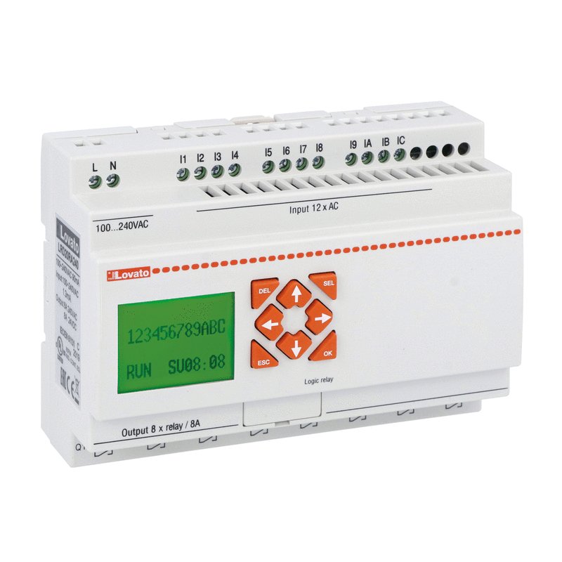 Micro PLCs, base module, auxiliary supply voltage 100-240VAC, 12/8 relay