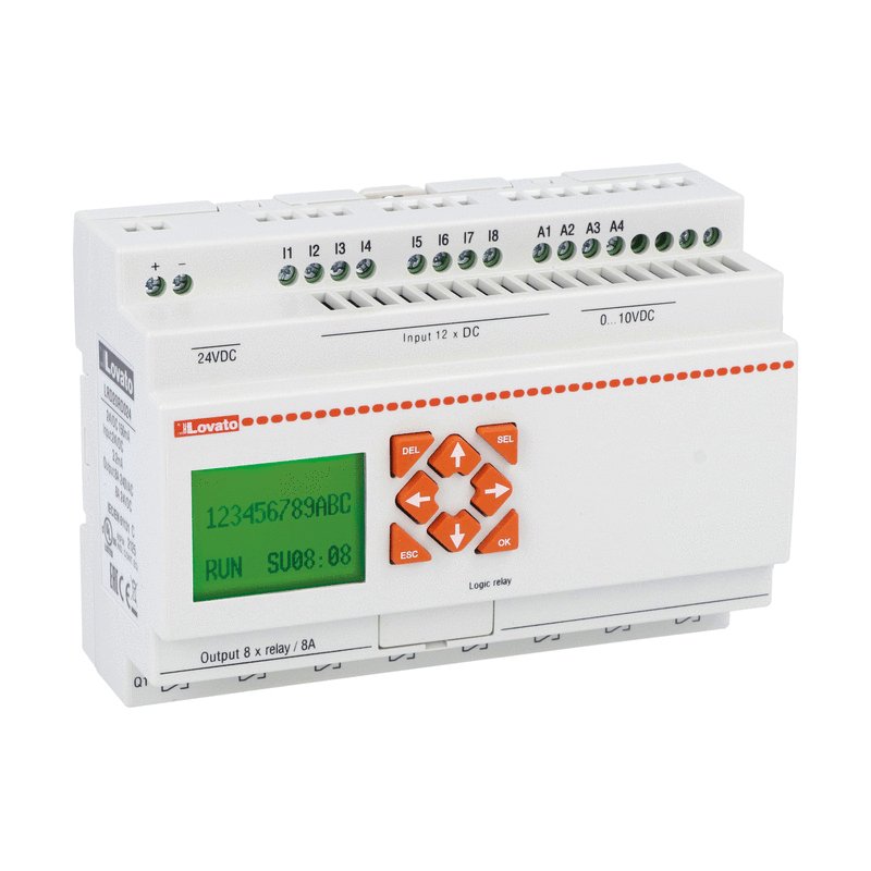 Micro PLCs, base module, auxiliary supply voltage 24VDC, 12/8 relay