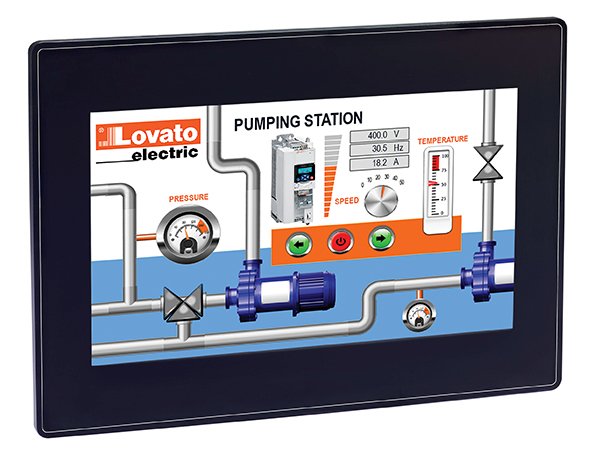 HMI display 10.1” TFT LCD 64K colors touch-screen, supply 12-24VDC, ports Ethernet, RS232/RS485/RS422, USB. Protocols Modbus-RTU, Modbus-TCP, SIMATIC S7 Ethernet, OPC UA and MQTT