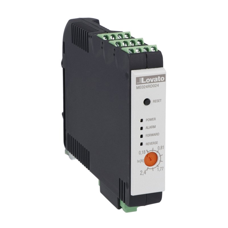 Electronic reversing starter, 2.4A, integrated motor thermal protection, operational voltage Ue ≤500VAC, auxiliary and control supply voltage 24VDC