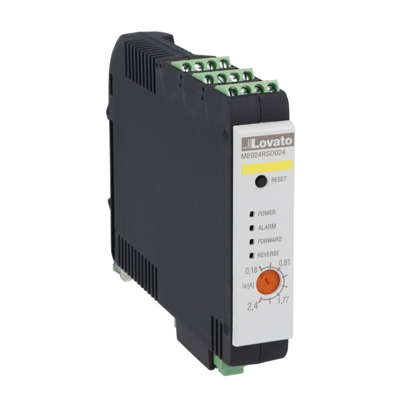 Electronic reversing starter, 2.4A, integrated motor thermal protection and STO (Safe Torque Off) emergency stop, operational voltage Ue ≤500VAC, auxiliary and control supply voltage 24VDC