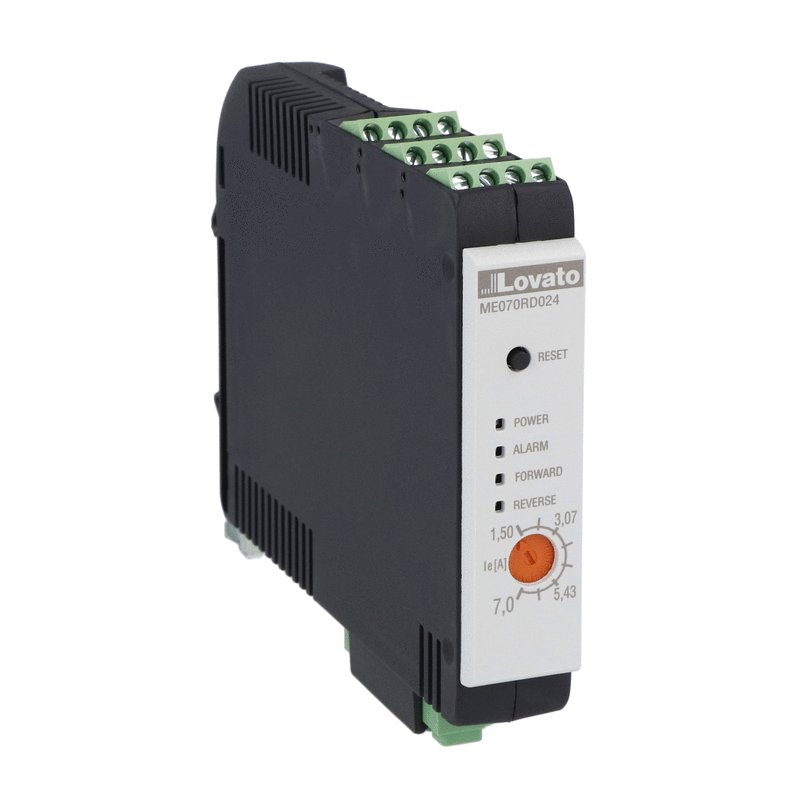 Electronic reversing starter, 7A, integrated motor thermal protection, operational voltage Ue ≤500VAC, auxiliary and control supply voltage 24VDC