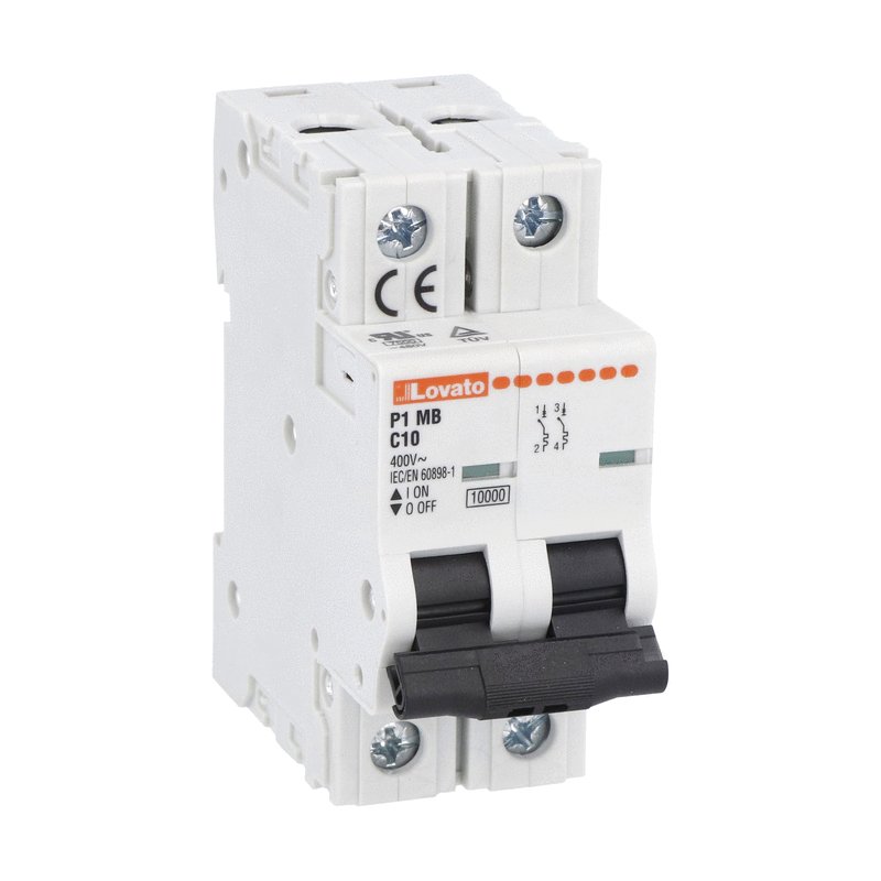 Miniature circuit breaker, 2P - 10kA. 2 modules, characteristic C, 6A