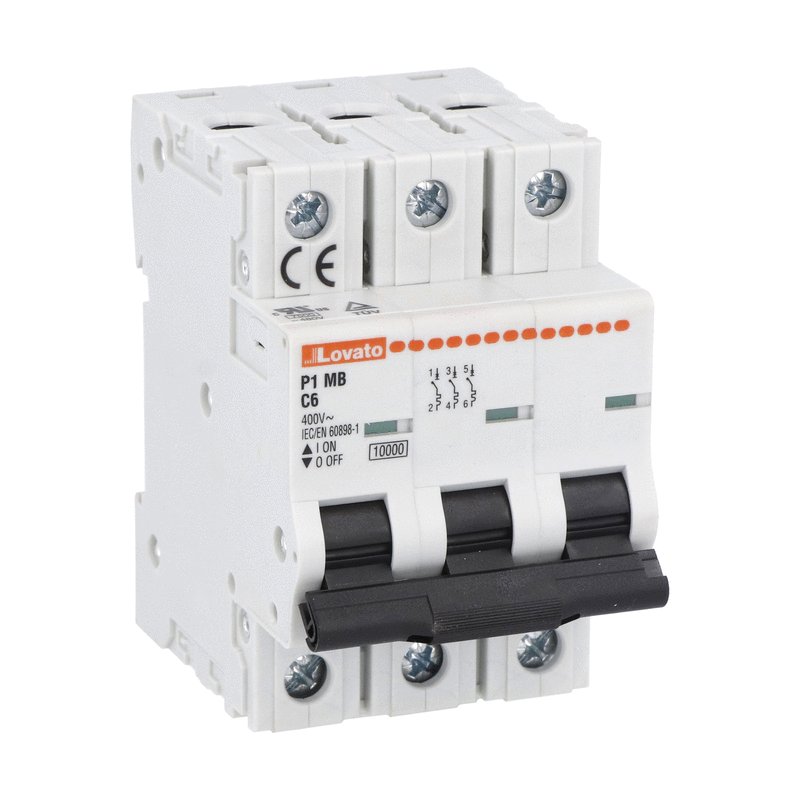 Miniature circuit breaker, 3P - 10kA. 3 modules, characteristic C, 32A