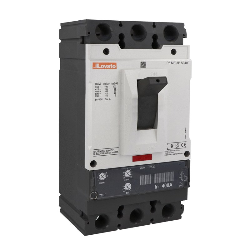 Moulded case circuit breaker three-pole, IEC standard, 630A - Icu 65kA at 400V