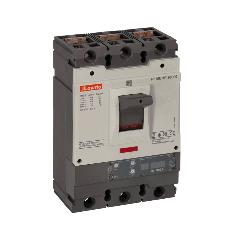 Moulded case circuit breaker three-pole, IEC standard, 800A - Icu 65kA at 400V