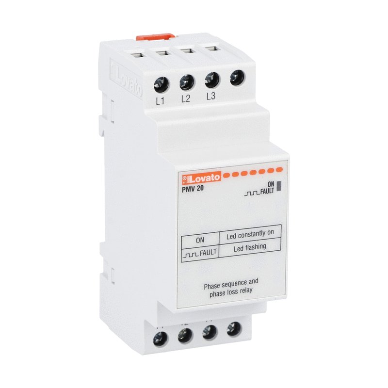 Voltage monitoring realy for three-phase system, without neutral, phase loss and incorrect phase sequence, 208...575VAC 50/60Hz