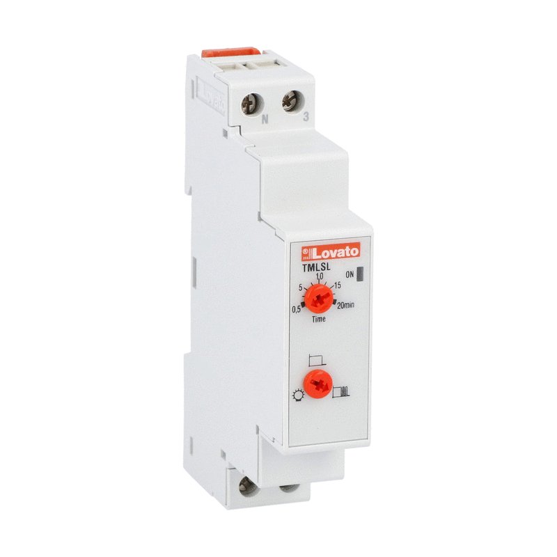 Time relay for staircase lighting with "zero crossing" load switching, modular version, 220...240VAC