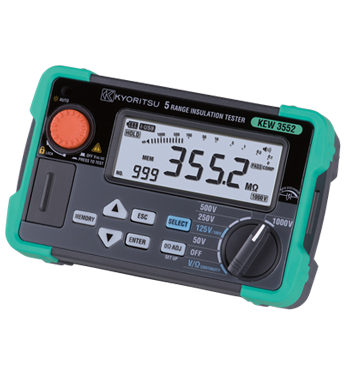 Kyoritsu 3552 Digital Insulation Tester - Fast, Versatile, and Reliable Insulation Resistance Testing