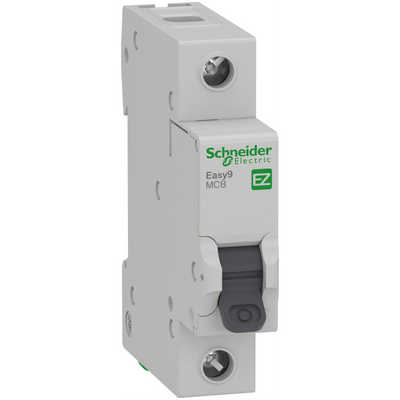 Schneider 63A 1-Pole MCB - 6kA C-Curve, Easy9 Series (EZ9F56163)