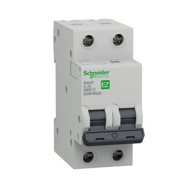 25A 2 Pole MCB 6KA C-Curve Easy9 (EZ9F56225) Schneider