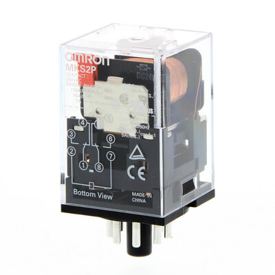 8PIN PLUG-IN RELAY 10A 24VAC MKS2PINAC24 WITH INDICATOR OMRON
