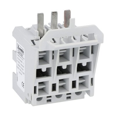Fuse holder/block for switch disconnectors, for GA016A, GA025A, GA032A, GA040A. Suitable for Class CC fuses