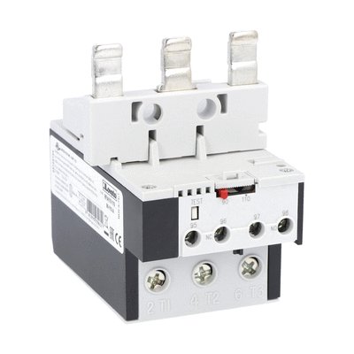 Motor protection relay, phase failure/single-phase sensitive. Three-pole (three-phase), automatic resetting. Direct mounting on BF95 - BF150 contactors, 60...82A