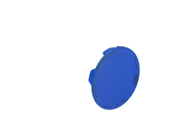 Flush lens for illuminated spring-return actuators, blue