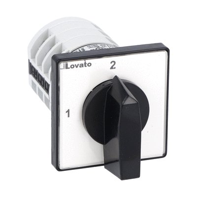 Rotary cam switch 7GN series, changeover switch without 0, 3 poles 16A, for front mounting with black handle, front plate 48X48mm