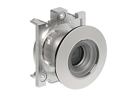 Illuminated flush-extended Push-Push actuator with no lens for Ø30mm flat metal actuators