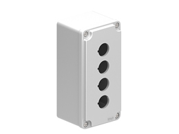 Control station, empty with no actuators, for 4 actuators. Grey cover
