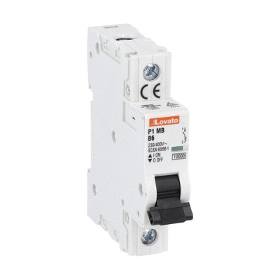 Miniature circuit breaker, 1P - 10kA. 1 module, characteristic B, 1A