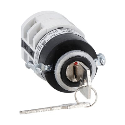 Rotary cam switch 7GN series, ON-OFF switch 4 poles 25A, for front mounting without front plate with key operation for hole Ø22mm fixing