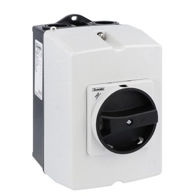 Surface mount enclosure IP65 (4X) for SM1R... with rotary actuator black. Width 100mm